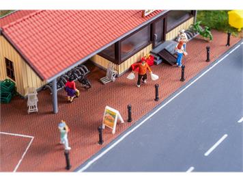 Faller 170316 PREMIUM Straßenfolie Klinkerpflaster, rot - H0 (1:87)