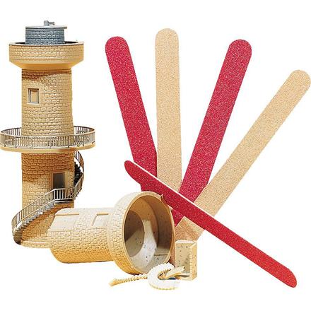 Faller 170689 Modellbau-Sandfeilen Körnungen 80 + 120, 5 Stück