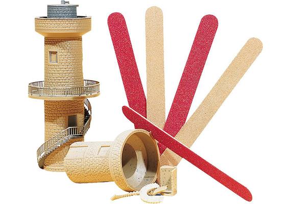 Faller 170689 Modellbau-Sandfeilen Körnungen 80 + 120, 5 Stück