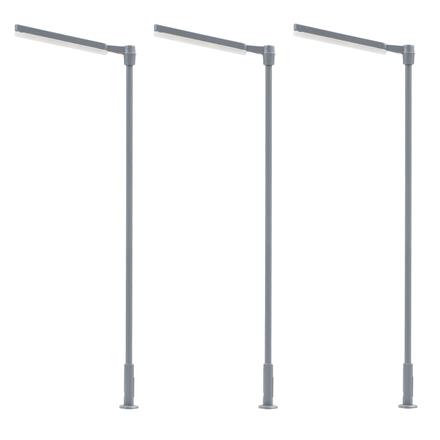 Faller 180121 LED-Kreuzmastleuchte, kaltweiß, 3 Stück - H0 (1:87)