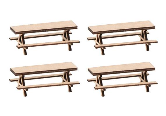 Faller 180304 4 Picknickbänke - H0 (1:87) | Bild 2