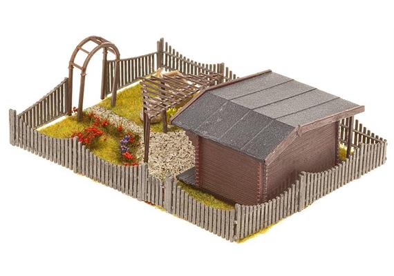 Faller 180491 Schrebergarten mit Gartenlaube HO | Bild 3