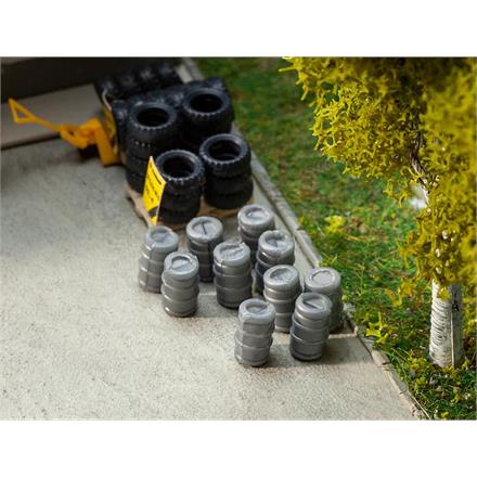 Faller 180971 10 Aluminium-Bierfässer - H0 (1:87)