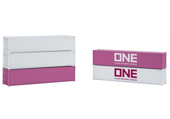 Faller 182152 40' Container ONE, 5er-Set - H0 (1:87) | Bild 2