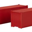 Faller 182154 40 Container, rot, 2er-Set - H0 (1:87) | Bild 2