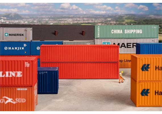 Faller 182154 40 Container, rot, 2er-Set - H0 (1:87) | Bild 1