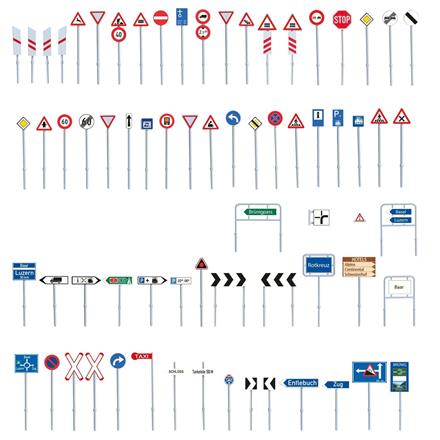 Faller 190593 Schweizer Verkehrsschilder - Set IV - H0 (1:87)