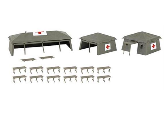 Faller 190781 Drei Sanitätszelte der Schweizer Armee - H0 (1:87) | Bild 2