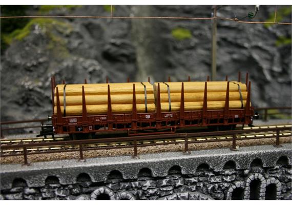 Fleischman Rungenwagen mit 2 Stapel Baumstämmen DB | Bild 2