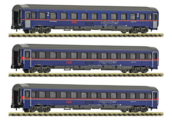 Fleischmann 6260084 3-tlg. Set: Eurofima-Wagen „Nightjet“, ÖBB - N (1:160)