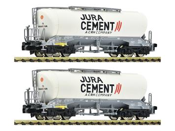 Fleischmann 6660090 2-tlg. Set: Silowagen, Wascosa/Jura Cement - N (1:160)