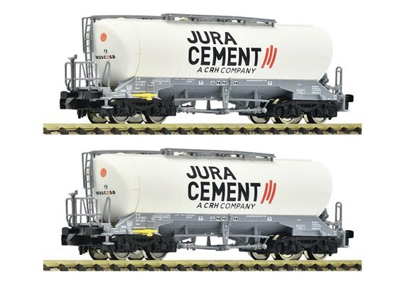 Fleischmann 6660090 2-tlg. Set: Silowagen, Wascosa/Jura Cement - N (1:160)