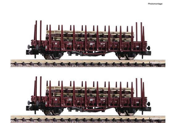 Fleischmann 825805 2-tlg. Set: Steckrungenwagen, DR - N (1:160)