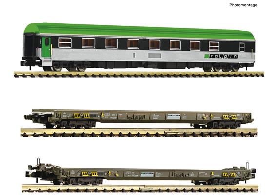 Fleischmann 827112 3-tlg. Set: Rollende Autobahn, RAlpin - N (1:160)