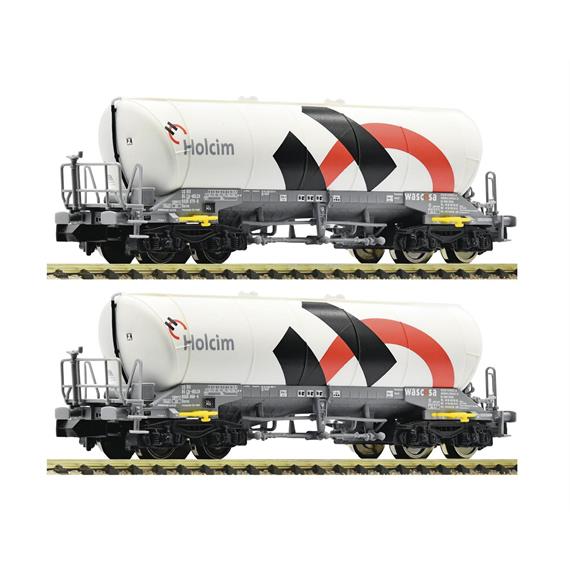 Fleischmann 848901 Güterwagenset Silowagen 2teilig, Holcim/Wascosa - N (1:160)