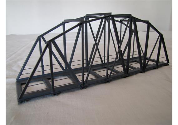 HACK 13030 Bogenbrücke 24 cm grau, B24 Fertigmodell aus Weissblech, H0 1:87
