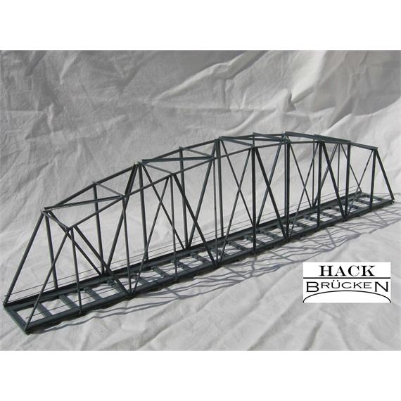 HACK 13450 Bogenbrücke 50 cm grau, B50 Fertigmodell aus Weissblech - H0 (1:87)