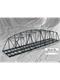 HACK 13500 Bogenbrücke 50 cm 2-gleisig grau, B50-2 Fertigmodell aus Weissblech - H0 (1:87)