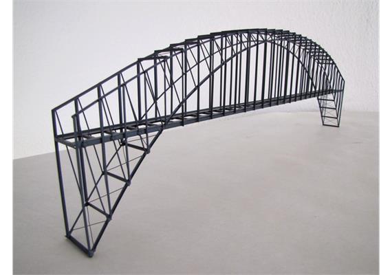 HACK 23140 N Bogenbrücke 50 cm grau BN50, Fertigmodell aus Weissblech