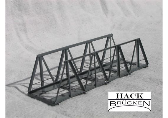 HACK 40050 Vorflutbrücke 7,5 cm VZ7 Fertigmodell aus Weissblech - Z (1:220)