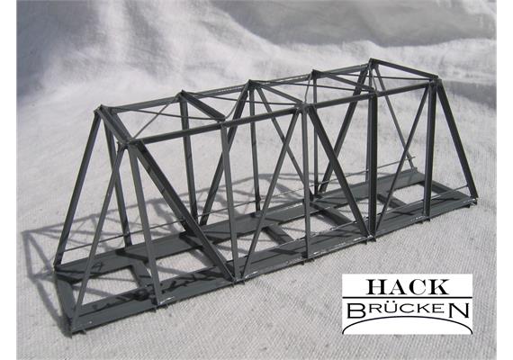 HACK 41050 Kastenbrücke 9,5 cm KZ9 Fertigmodell aus Weissblech - Z (1:220)