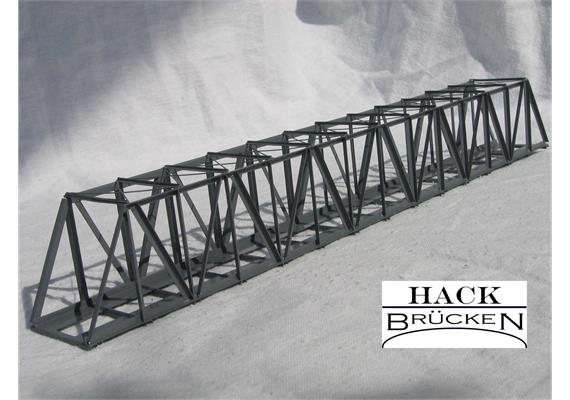 HACK 41100 Lange Kastenbrücke 25 cm KZ25 Feritgmodell aus Weissblech - Z (1:220)