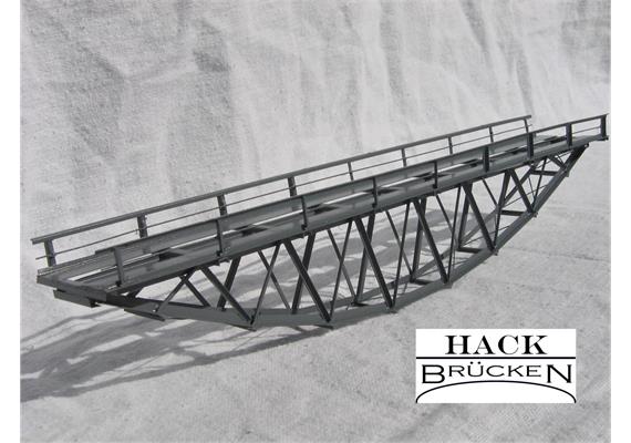 HACK 43100 Z Fischbauchbrücke 18 cm BZ18 Fertigmodell aus Weissblech