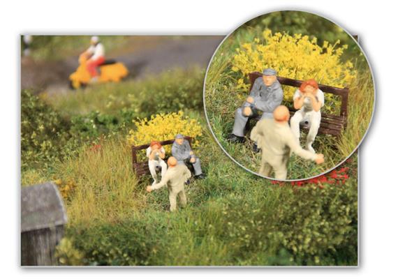 HEKI 1809 50 Grasbüschel, gelb/rot