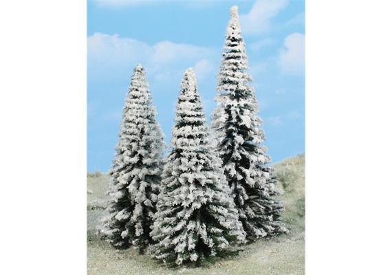 Heki 2100 3 Schneetannen 16 - 21 cm - H0, H0m, N
