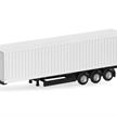 Herpa 086158 Teileservice: Auflieger 3achs 40ft Container, 2 Stück - N (1:160) | Bild 1