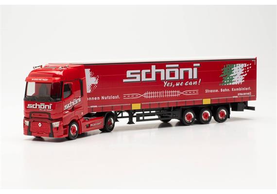 Herpa 316446 Renault T facelift Gardinenplanen-Sattelzug "Schöni International" - H0 | Bild 4