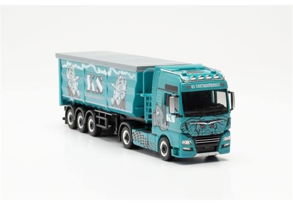 Herpa 316538 MAN TGX XXL Euro 6C Stahlrundmulden-Sattelzug "KS Containerdienst"- H0 (1:87) | Bild 5