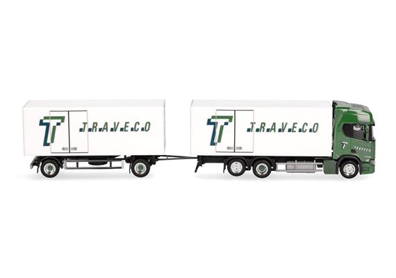 Herpa 317788 CR 20 HD Kühlkoffer-Hängerzug Traveco (CH) - H0 (1:87) | Bild 3