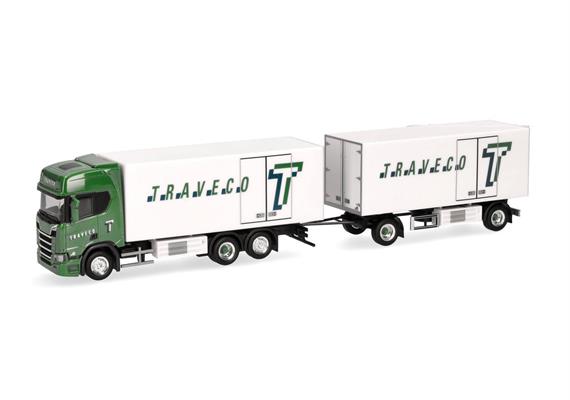 Herpa 317788 CR 20 HD Kühlkoffer-Hängerzug Traveco (CH) - H0 (1:87) | Bild 1