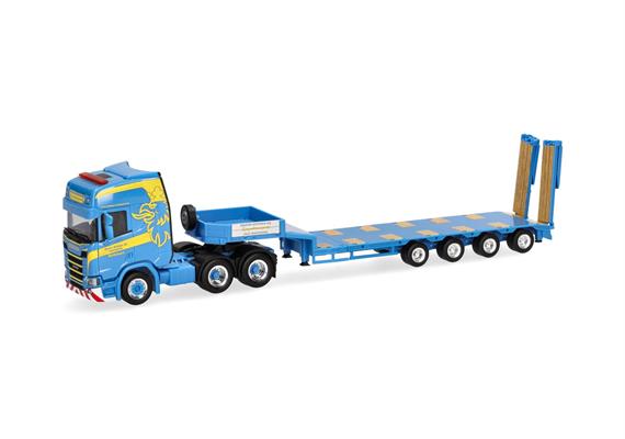 Herpa 318884 Scania CR 20 HD Semitieflade-Sattelzug mit Rampen "Martin Wittwer Wattenwil" | Bild 1