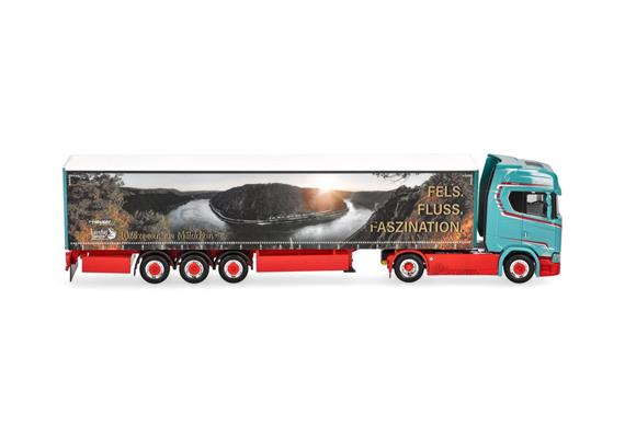 Herpa 321280 Scania CS 20 Hochdach Gardinenplanen-Sattelzug "Heuser/Faszination Loreley" | Bild 3