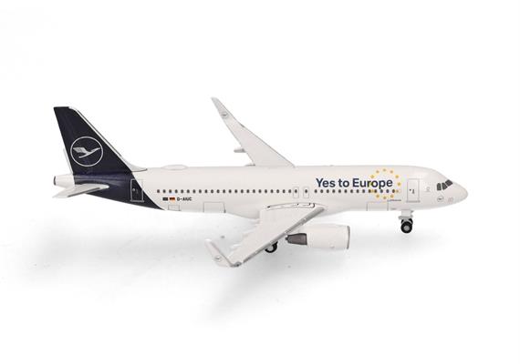 Herpa 538176 Lufthansa Airbus A320 "Yes to Europe" - D-AIUC - Massstab 1:500 | Bild 1