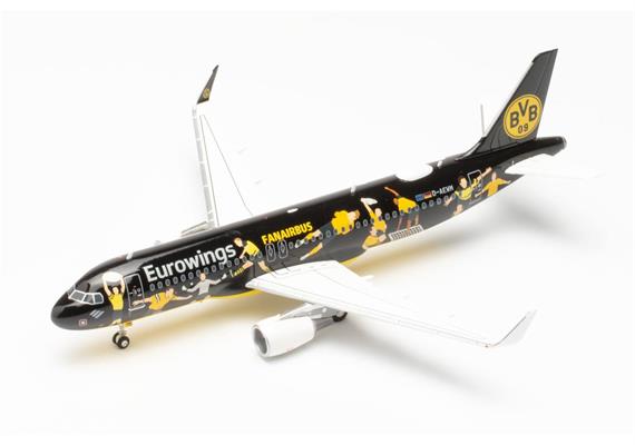 Herpa 572750 Eurowings Airbus A320 "BVB Fanairbus" - D-AEWM - Massstab 1:200 | Bild 4