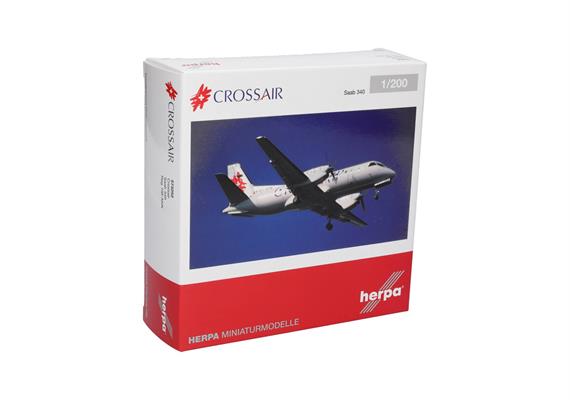 Herpa 573252 Crossair Saab 340 (last color scheme) - Massstab 1:200 | Bild 5