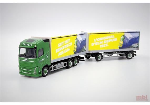 Herpa 957212 Volvo FH GL Planen-Hängerzug "Traveco/Elmer Citro" - H0 (1:87) | Bild 2
