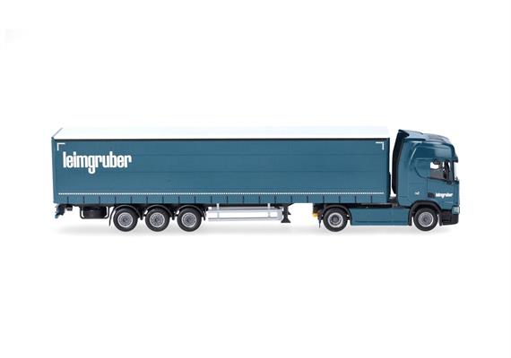 Herpa 958752 Scania CR20 HD Gardinenplanen-Sattelzug "Leimgruber", Schweiz - H0 (1:87) | Bild 3