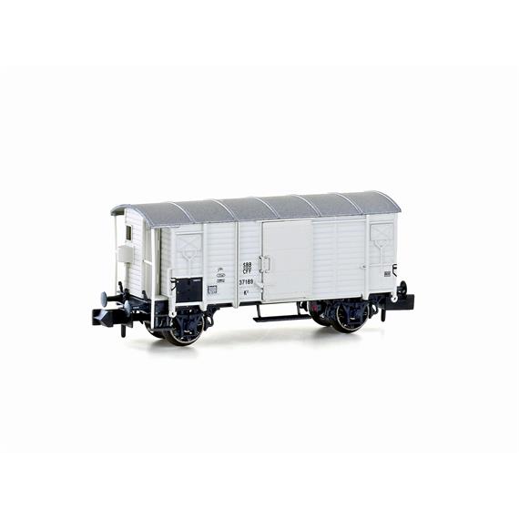 Hobbytrain H24206 SBB gedeckter Güterwagen, weiss, Ep. III - N (1:160)