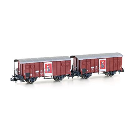 Hobbytrain H24257 SBB 2 gedeckte Güterwagen K3 Zirkus Knie - N (1:160)
