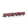 Hobbytrain H24302 3ER SET OFFENE GÜTERWAGEN FBKK SBB, EP.IV, MIT SBB KREUZ - N 1:160