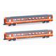 Hobbytrain H25501 SBB 2er Set Personenwagen Bpm, 2.Kl. (UIC Z1), orange, Ep.V - N (1:160)