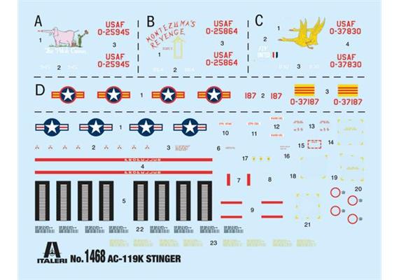 Italeri 01468 AC-119K Stinger Gunship - Massstab 1:72 | Bild 4