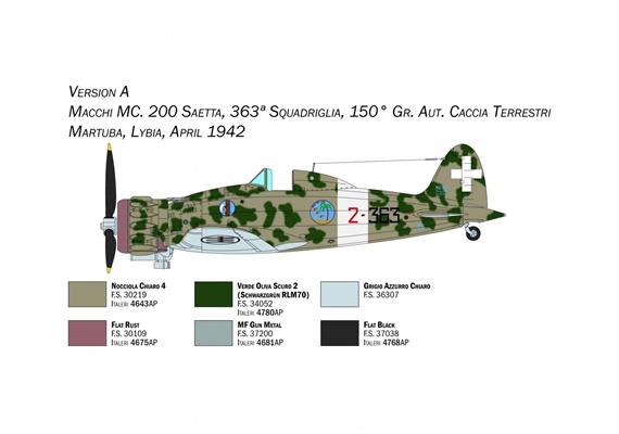 Italeri 2767 Macchi MC. 200 Series XXI-XXIII - Massstab 1:48 | Bild 3
