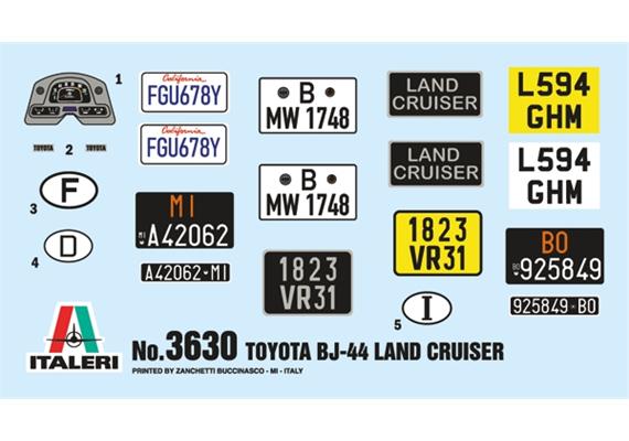 Italeri 3630 Toyota BJ-44 Land Cruiser - Massstab 1:24 | Bild 3