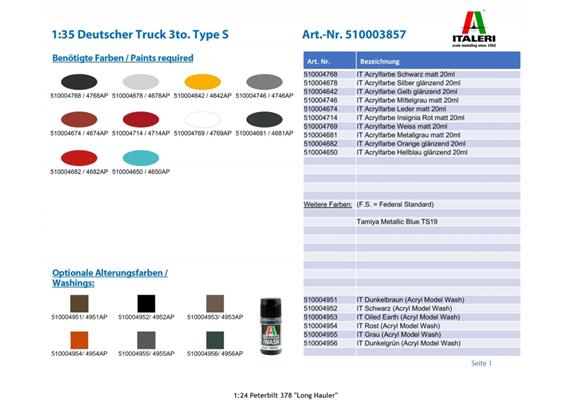 Italeri 3857 Peterbilt 378 "Long Hauler" - Massstab 1:24 | Bild 6