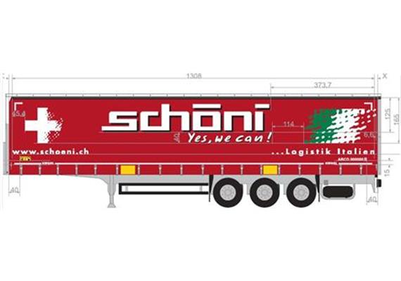 Italeri 3918 Planen-Auflieger "schöni.ch" (CH) - Massstab 1:24 | Bild 3